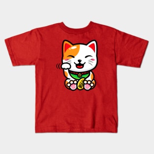 Kawaii Maneki Kitty Kids T-Shirt